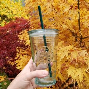 Starbucks 16oz Glass Tumbler NWOT